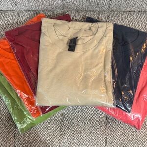 Gildan Red, Orange, and Green T-Shirt Set